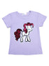 Little Girls Lavender Flip Sequins Little Pony Crewneck T-Shirt 18M-2T - SophiasStyle.com
